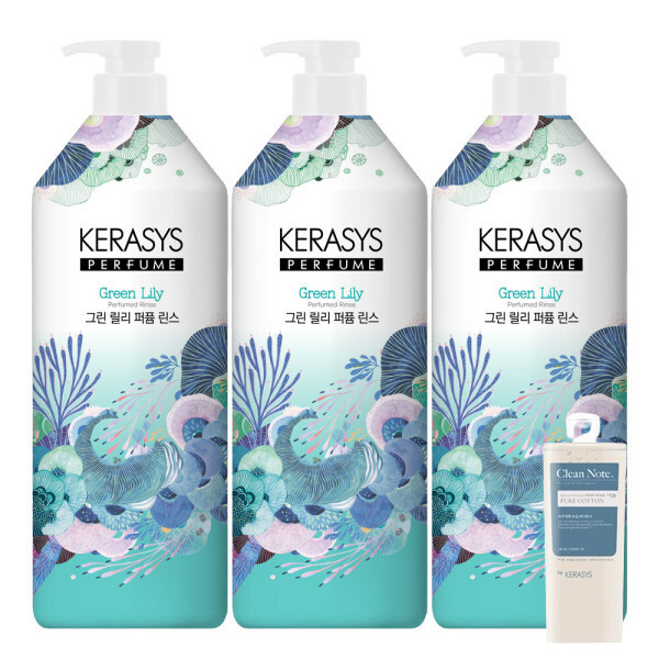 케라시스 퍼퓸 그린 릴리 린스 1L X 3개 + 케라시스 클린노트 180ml 증정