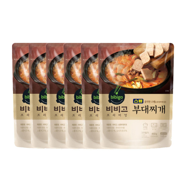 비비고 프리미엄 스팸 부대찌개 460g 6개