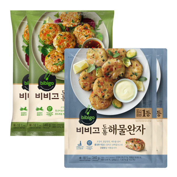 도톰동그랑땡 340g x2 + 도톰해물완자 340g x2